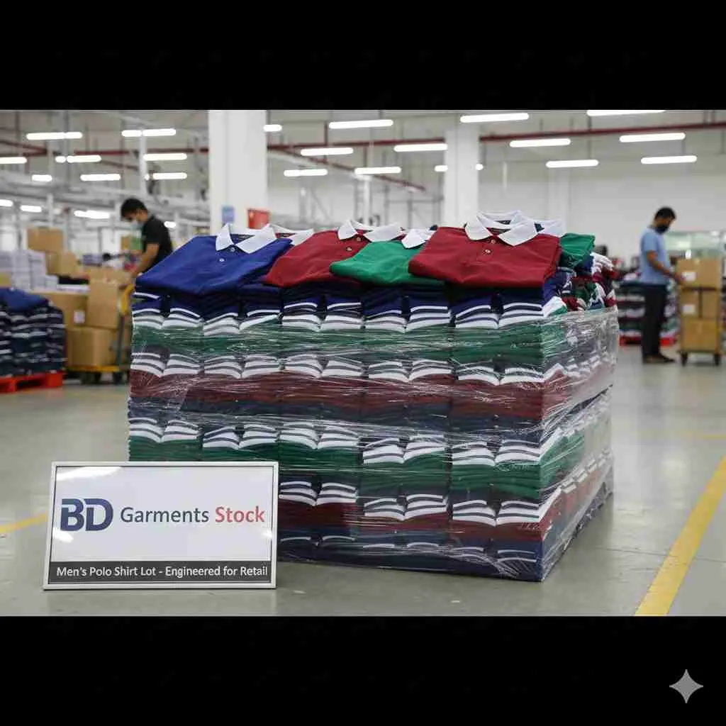 Men's Polo Shirts Stock Lot, 60/40 Cotton-Polyester (sizes S-XXL, 60% cotton 40% polyester) - photo 1 of 1